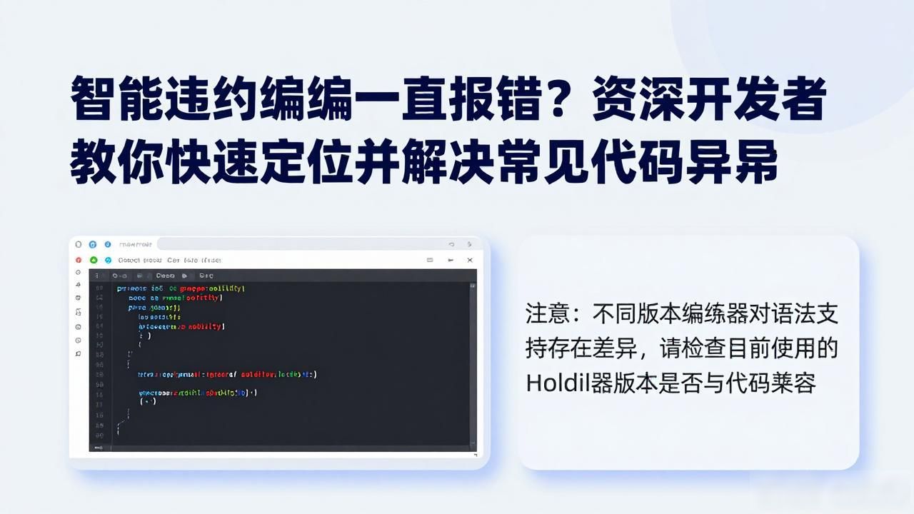智能合约交互失败_智能合约编译报错解决方法_合约代码执行异常