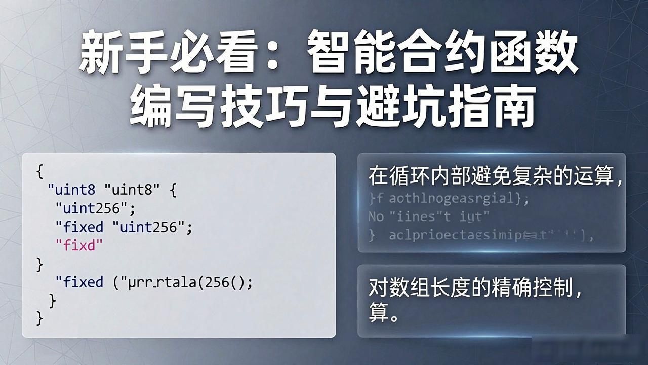 智能合约函数编写技巧_合约操作方法_合约操作基本技巧