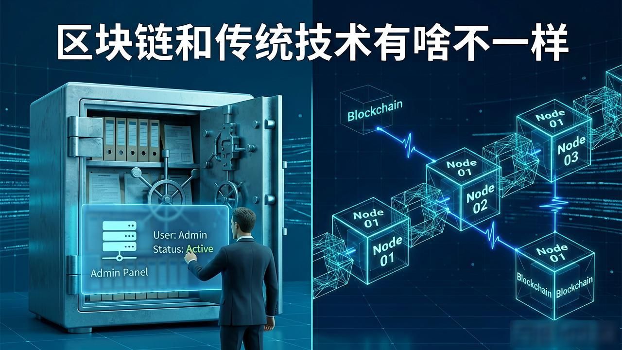 区块链相对于传统()技术而言_区块链传统技术对比区别_区块链和区块链技术