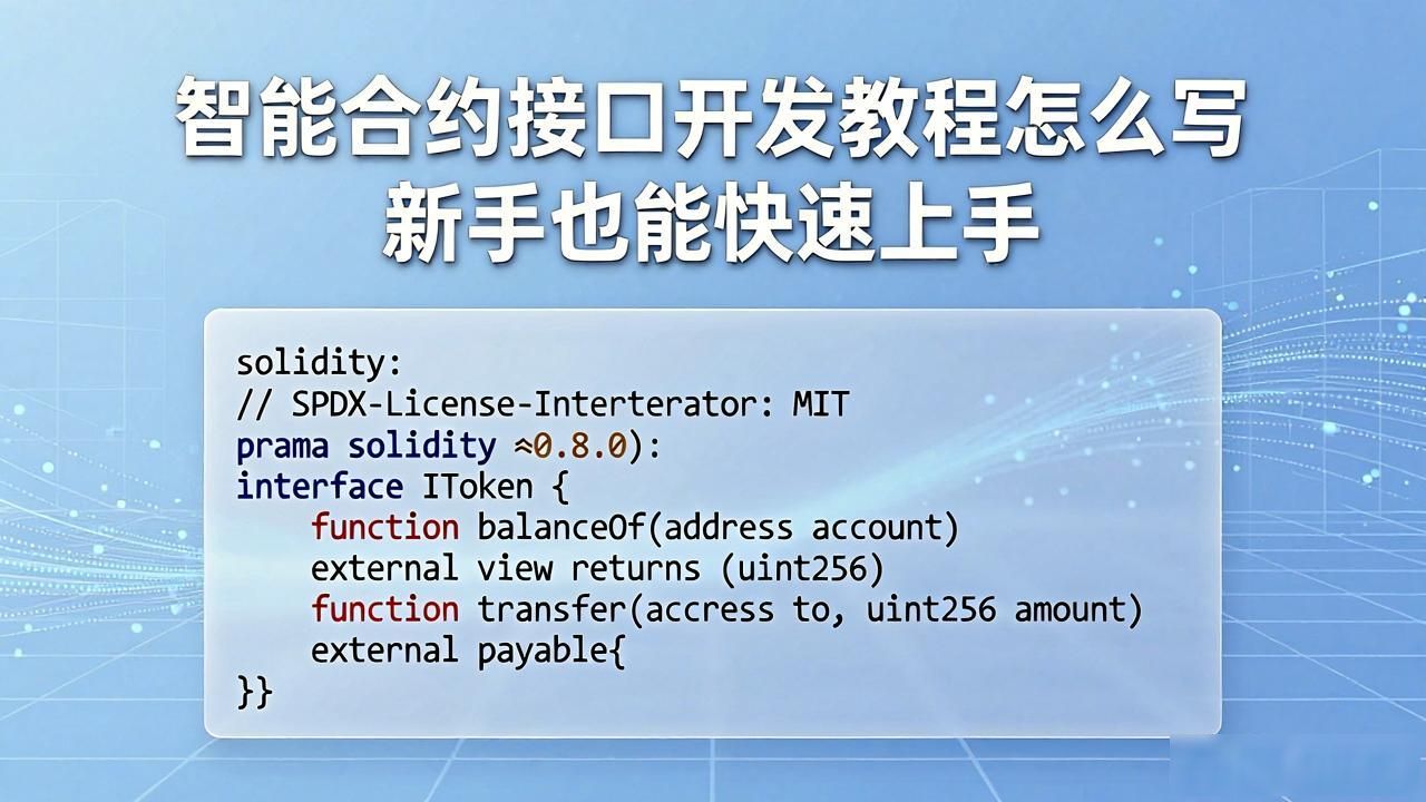 智能合约接口开发教程_智能合约怎么开源_合约教程接口智能开发怎么做