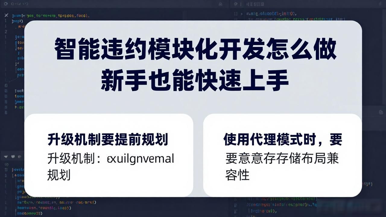 智能合约大模型_合约模块智能化开发方案_智能合约模块化开发