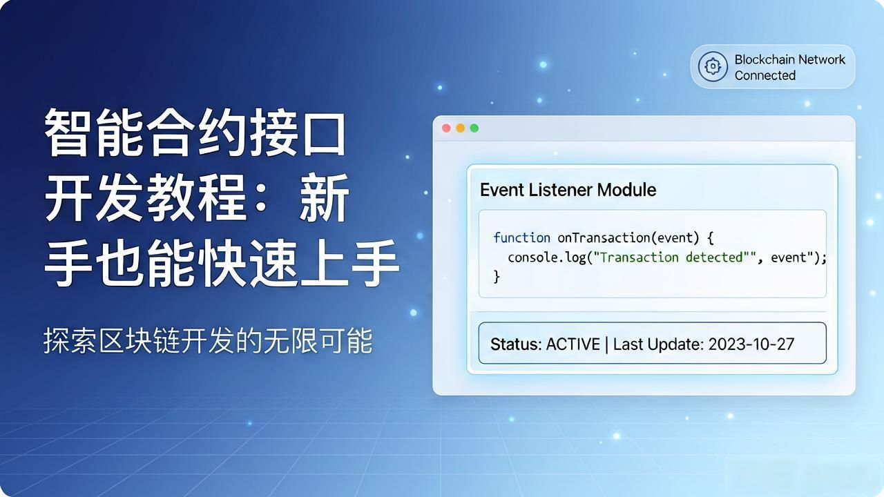 智能合约接口开发教程_合约教程接口智能开发怎么做_智能合约开发技术与实战