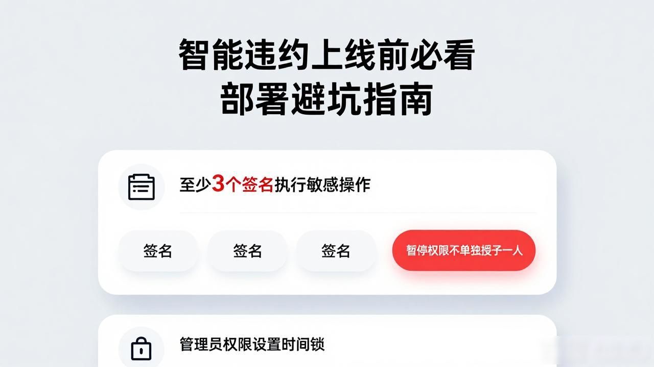 智能合约线上部署注意事项_智能合约需要的基础工作_智能合约部署后可以修改吗
