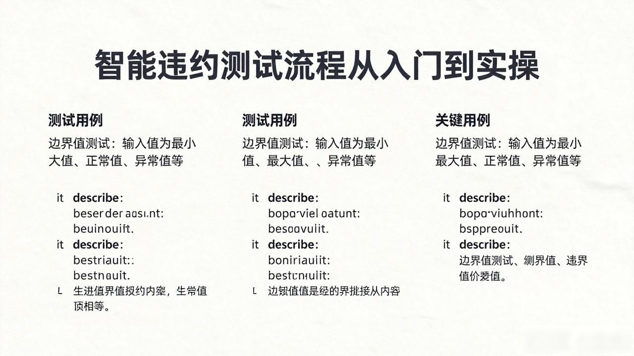 合约教程流程智能测试怎么做_智能合约流程图_智能合约测试流程教程
