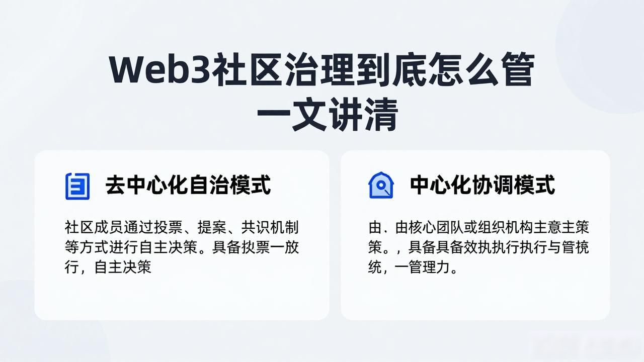 社区治理手段_社区治理的四大模式_Web3 社区治理模式解析