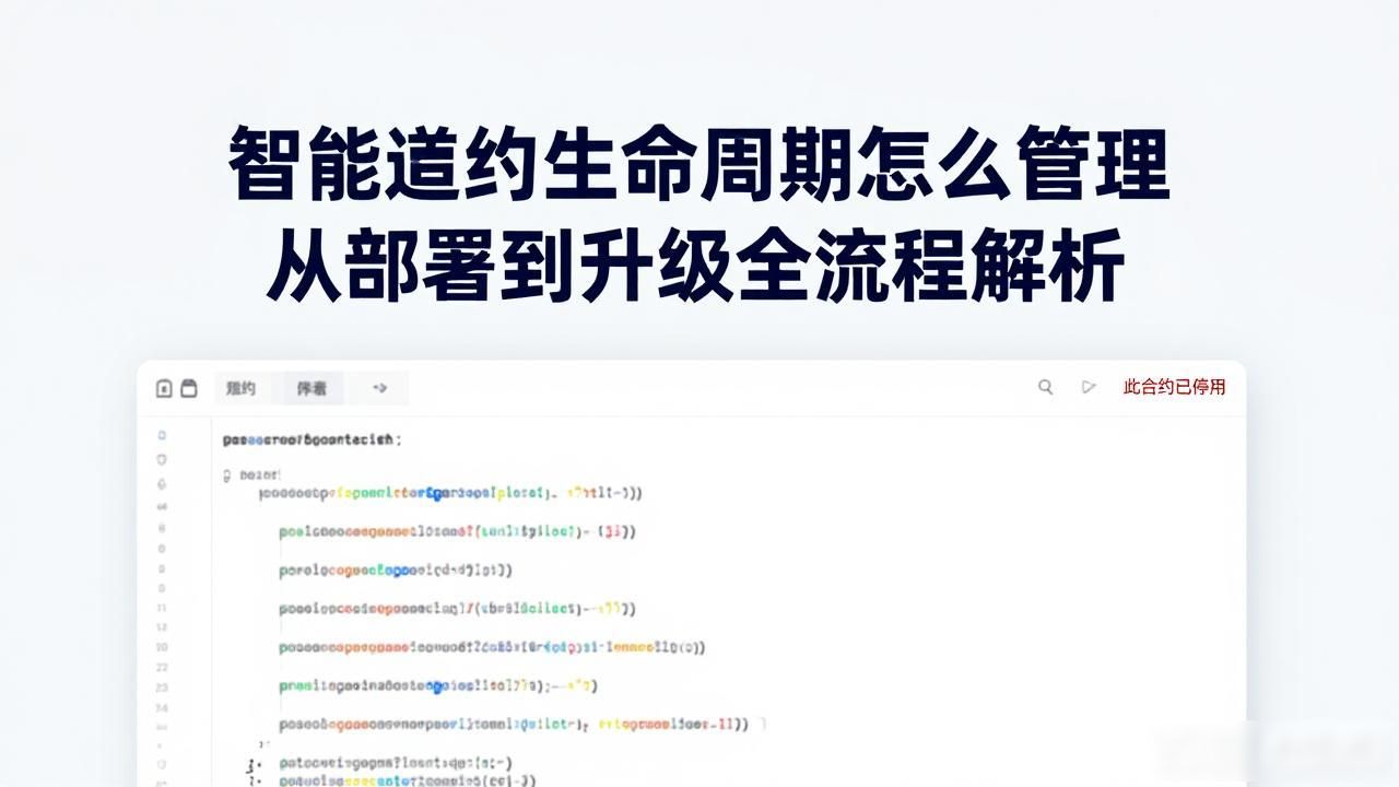 智能合约触发条件_智能合约生命周期_智能合约提出的时间