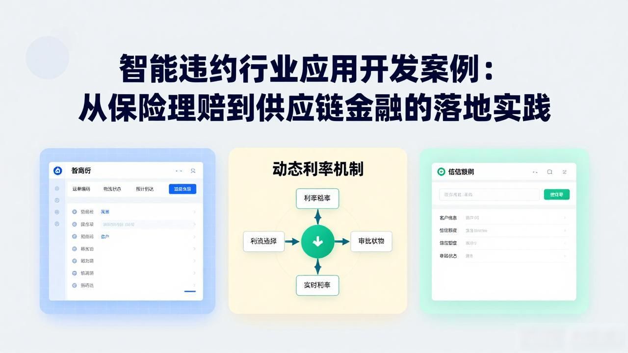 智能合约案例_智能合约开发工具_智能合约行业应用开发案例