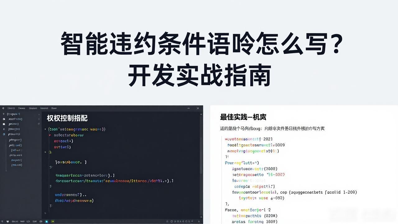 智能合约编写语言_智能合约条件语句开发_合约语句智能开发条件有哪些