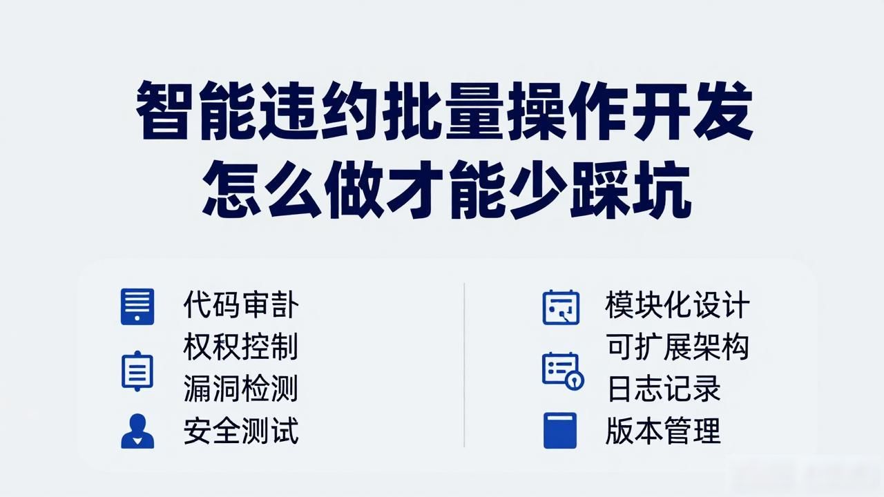 批量合同_批量合约操作智能开发方案_智能合约批量操作开发
